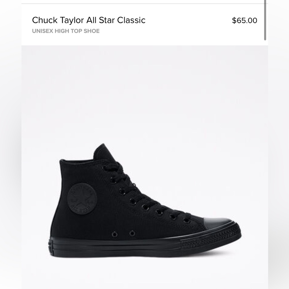 Black Monochrome High Top